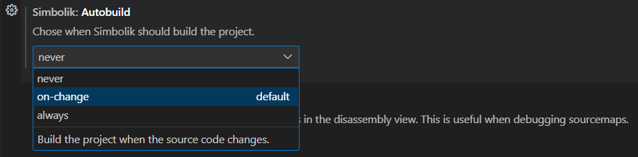 Autobuild setting